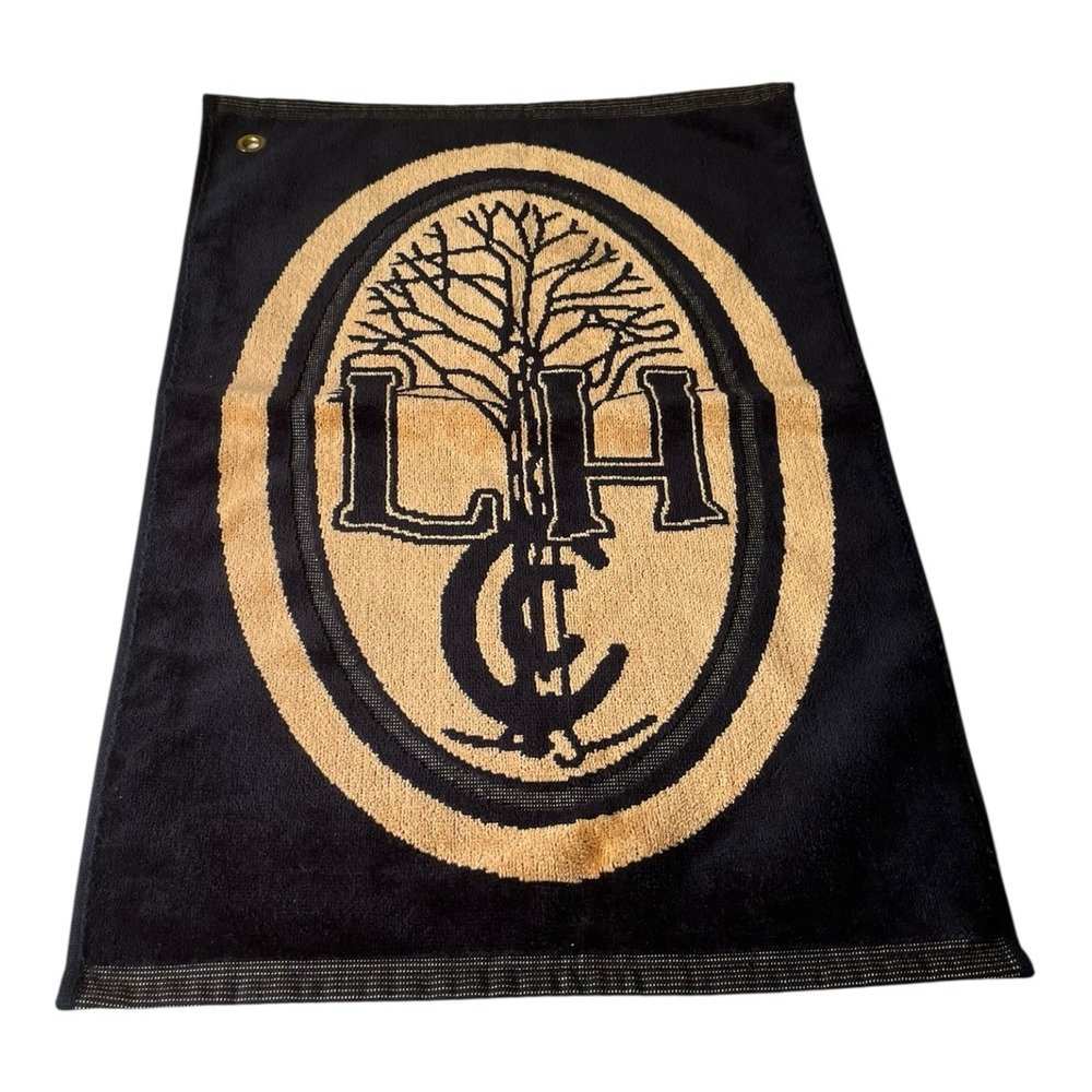 ProShop Golf Bag Towel Lake Hickory Country Club North Carolina Black 24"x 16" - Picture 3 of 7